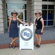 Two great friends honing their barbershop skills at Harmony University